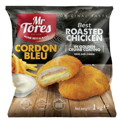 Chicken steaks with ham and cheese "Cordon bleu" Mr. Tores, 1 kg